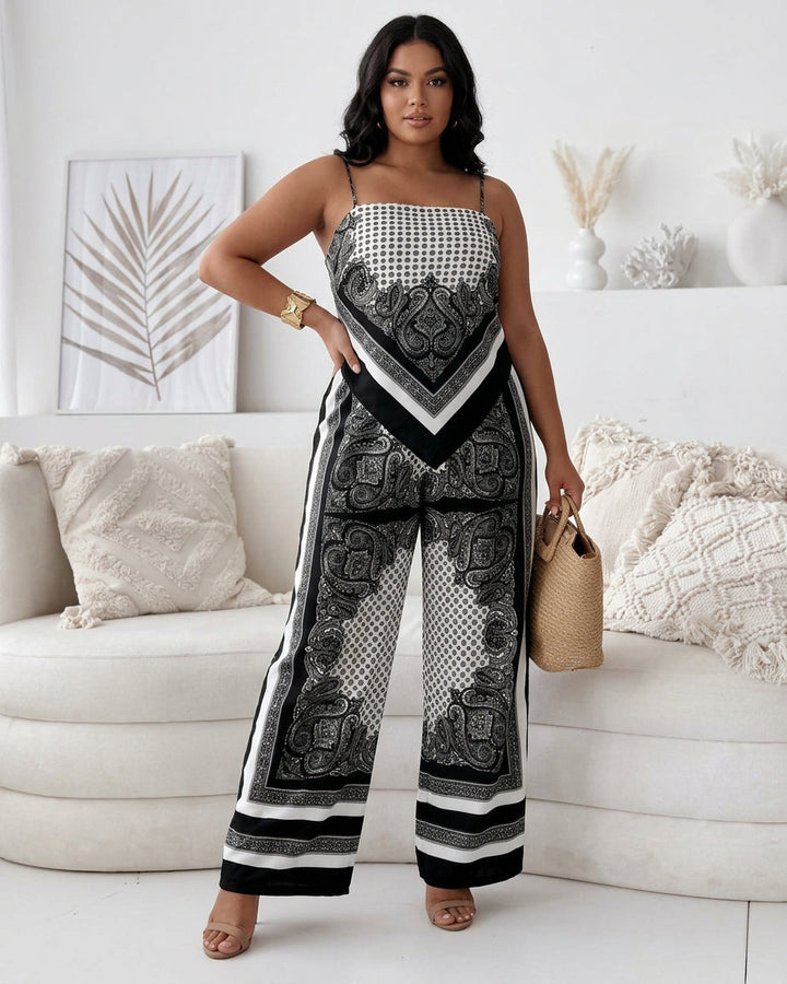 Wren | Vacation Ready Stylish Lace-Up Vest &amp; Pants Two-Piece Set Dress
