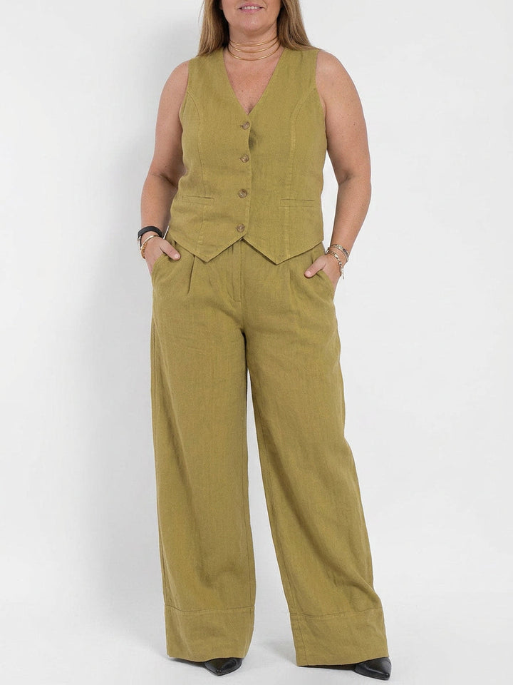 Seraphina – Co-ord Set Elegant Two-Piece With Waistcoat &amp; Pants Wide-Leg
