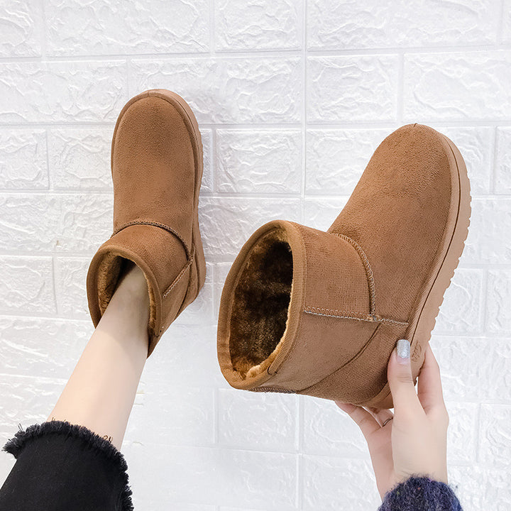 Faux Fur Snow Boots for Women, Warm Non-Slip Winter Boots