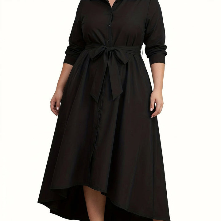 Clemence | Holiday Perfect Button-Front Maxi Dress
