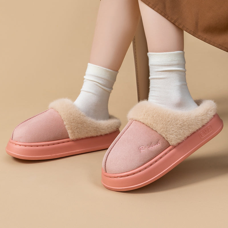 Cozy Fluffy Slippers for Women and Men, Soft Indoor Slides