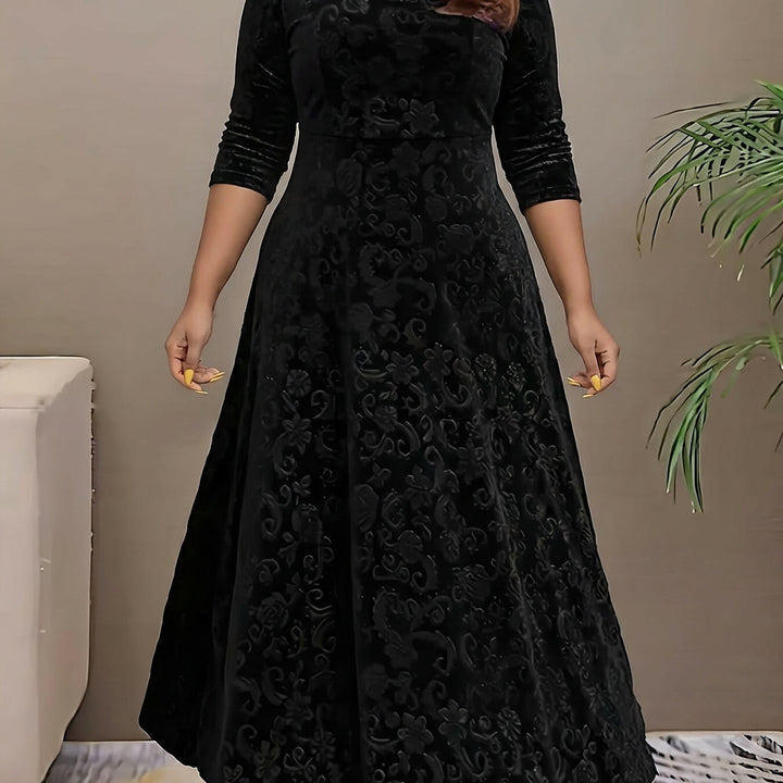Evadne | Elegant Patterned Maxi Dress