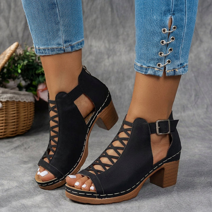 Pearl | Lattice-Heel Sandals
