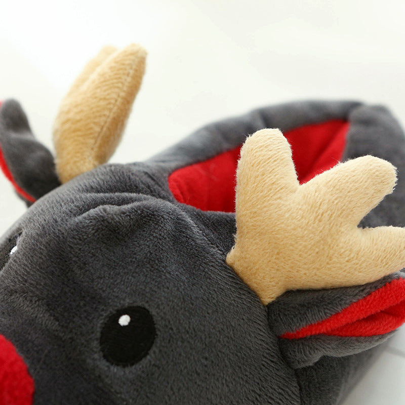 Cute Reindeer Christmas Slippers in Super Soft Fleece
