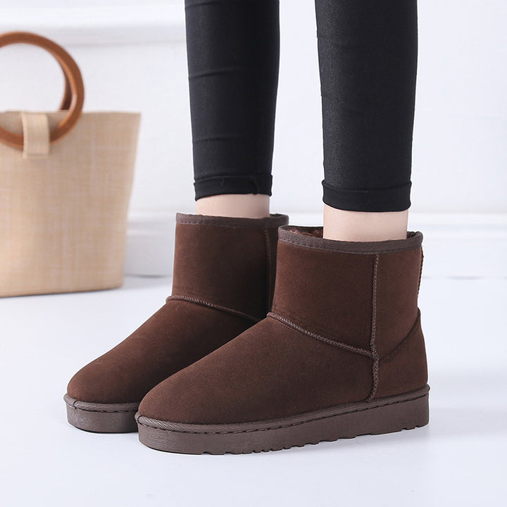 Faux Fur Snow Boots for Women, Warm Non-Slip Winter Boots