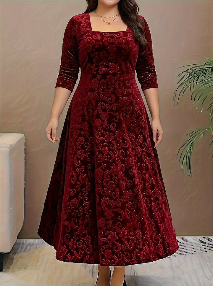 Evadne | Elegant Patterned Maxi Dress