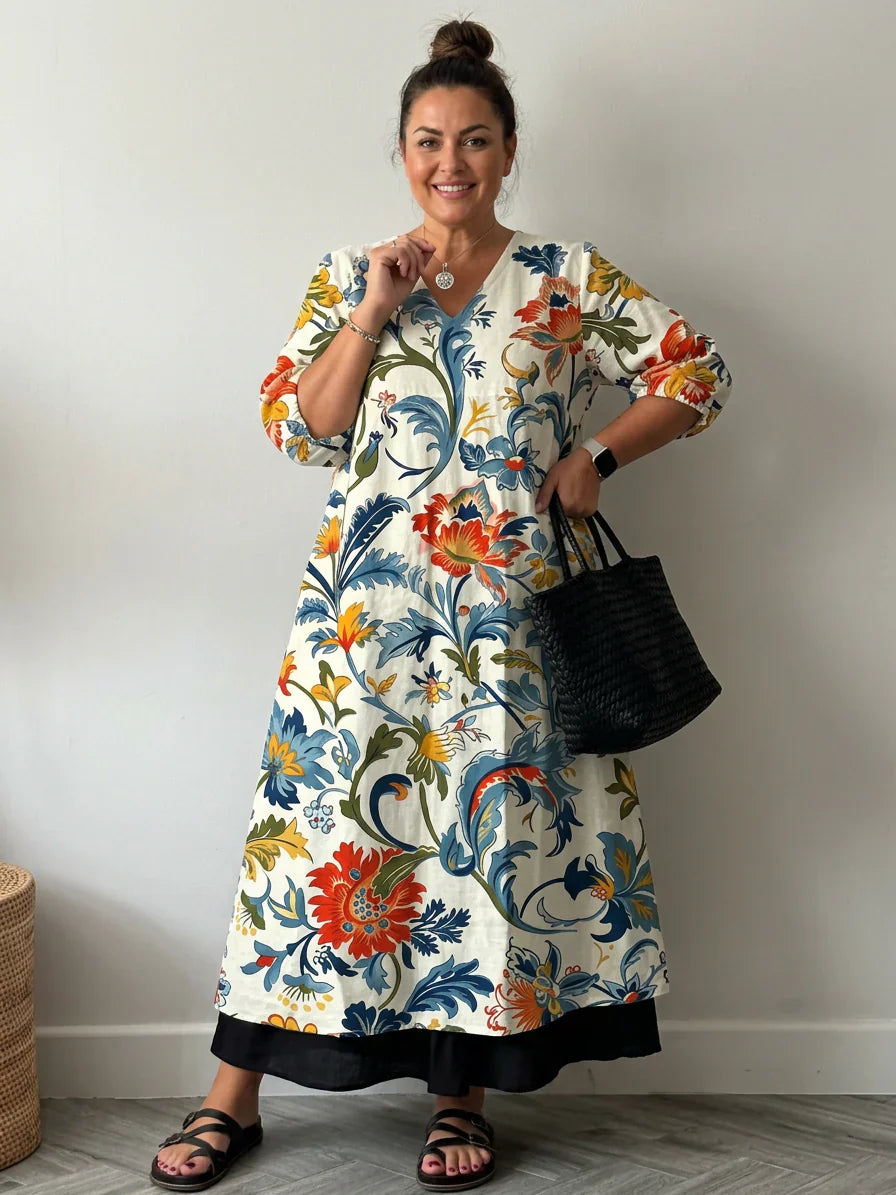 Elegant Dress with Tiana Print