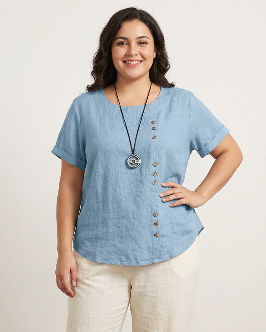 Sasha | Comfortable Short Sleeve Blouse