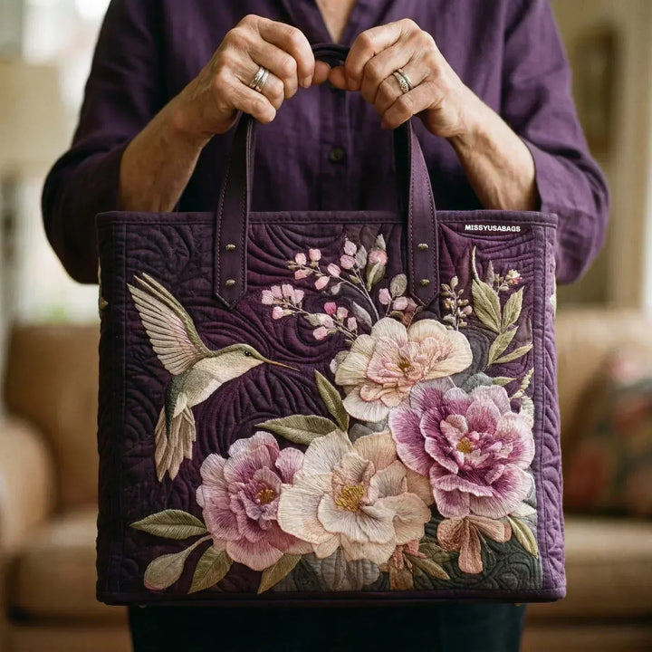 Fern Artisan Bag - Hummingbirds and Orchids