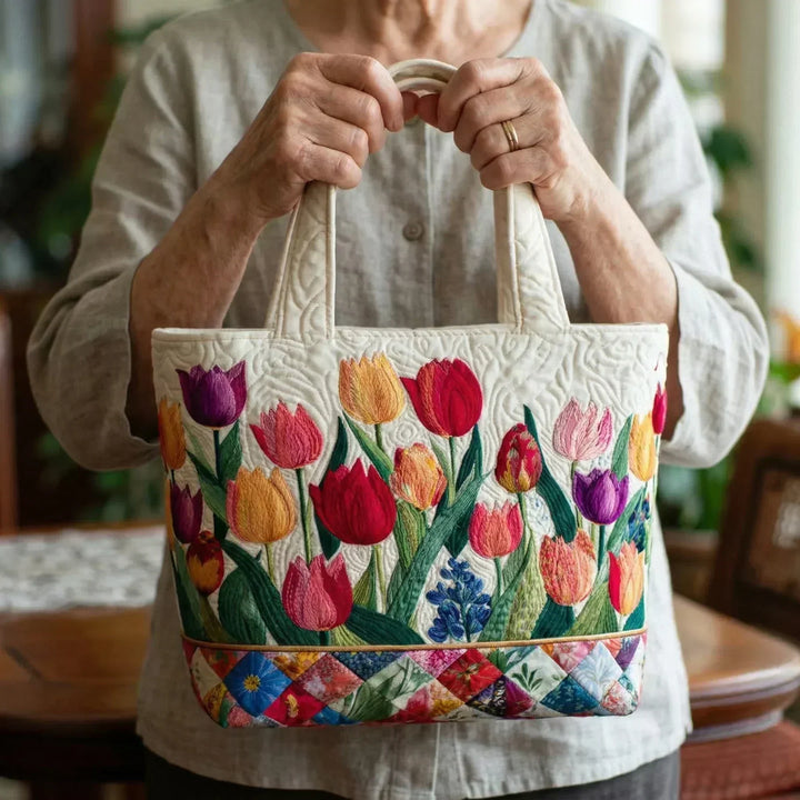 Cecily Tote Bag - Tulip Garden