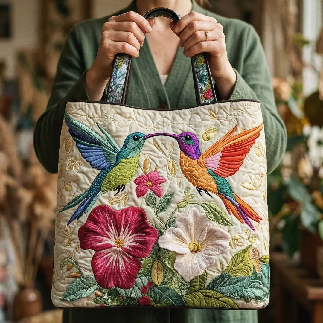 Tabitha Bag - Hummingbird and White Flowers