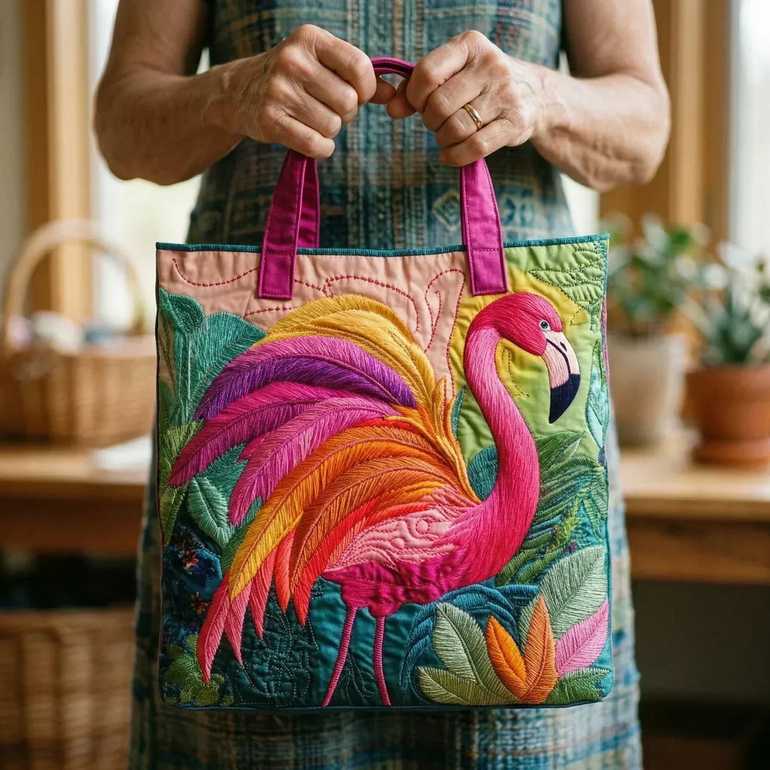 Anya Tote Bag - Rainbow Flamingo