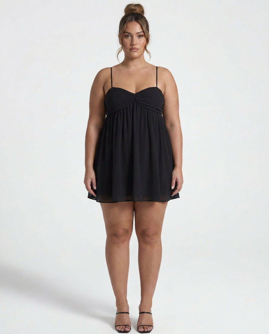 Yelena - Flowy Babydoll Mini Dress