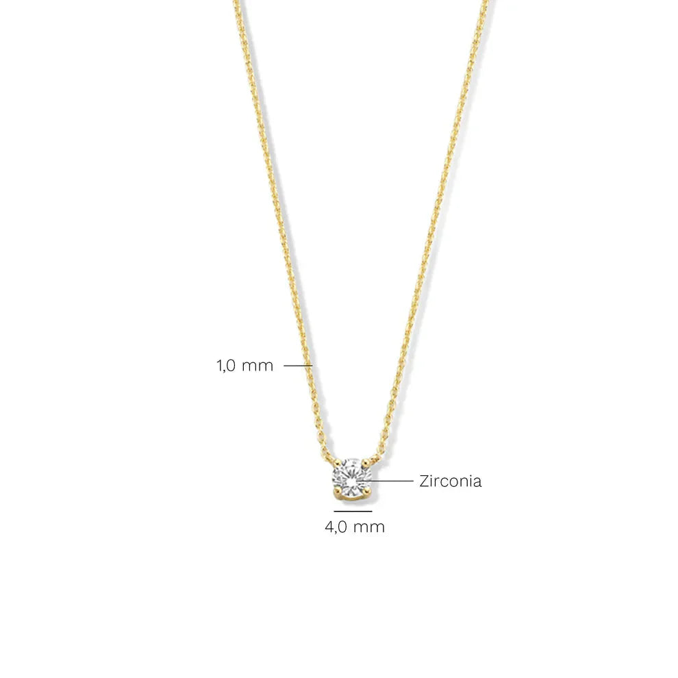 Monroe Moissanite Stone Necklace | Gold
