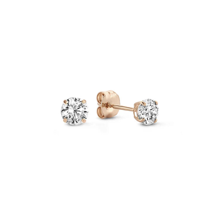 Solveig de Lune Stone Stud Earrings | Gold