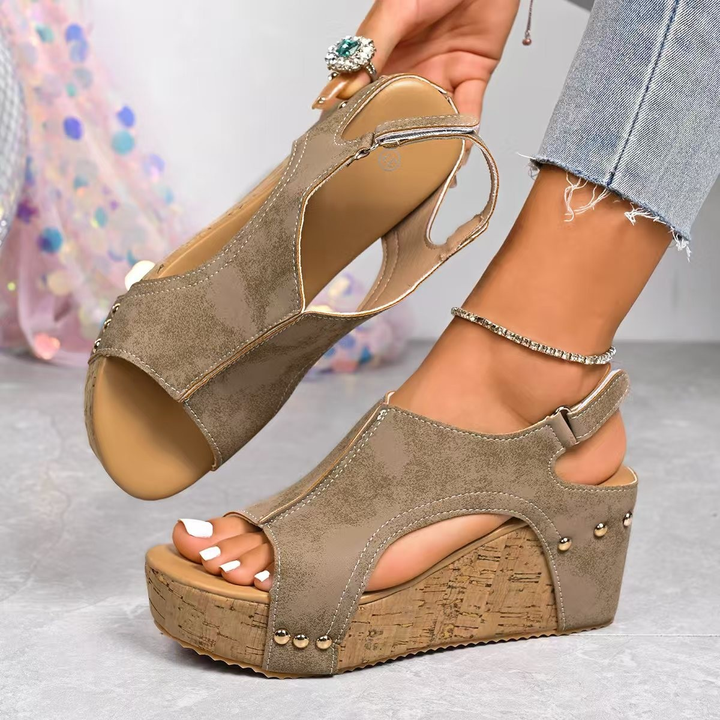 Maeve | Cork Wedge Sandals