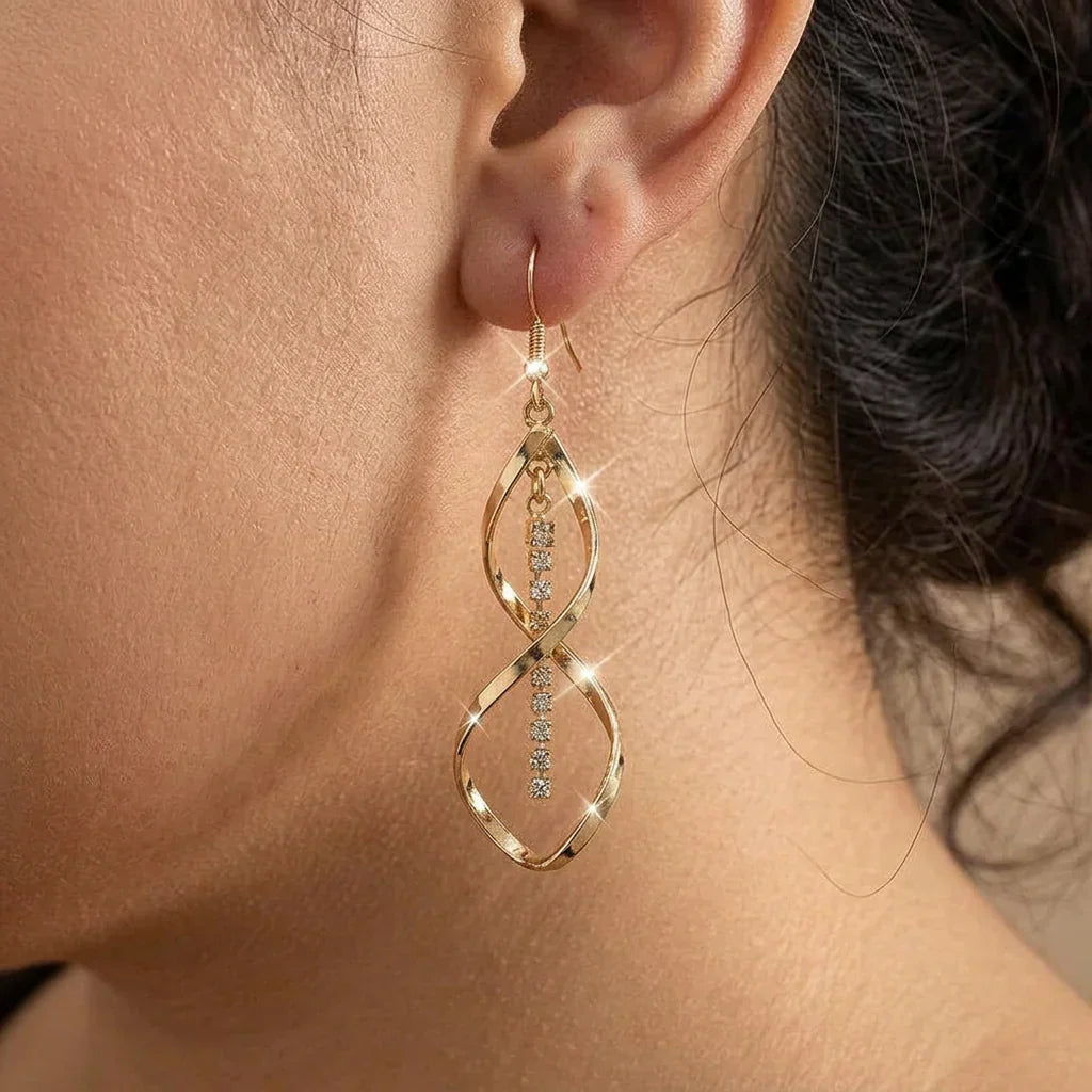 Dahlia Spiral Earrings | Gold