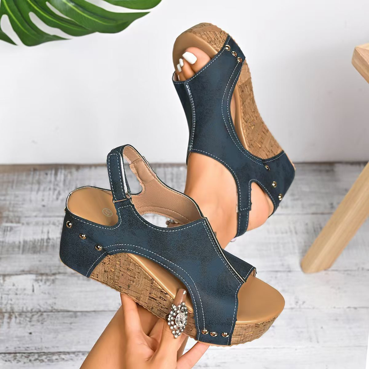 Maeve | Cork Wedge Sandals