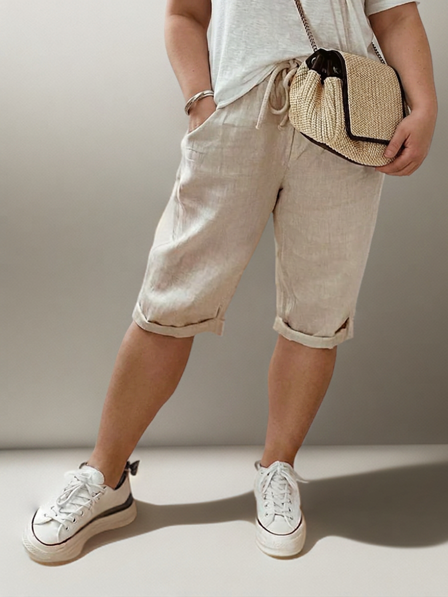 Adeline | Pants with drawstring and side pockets