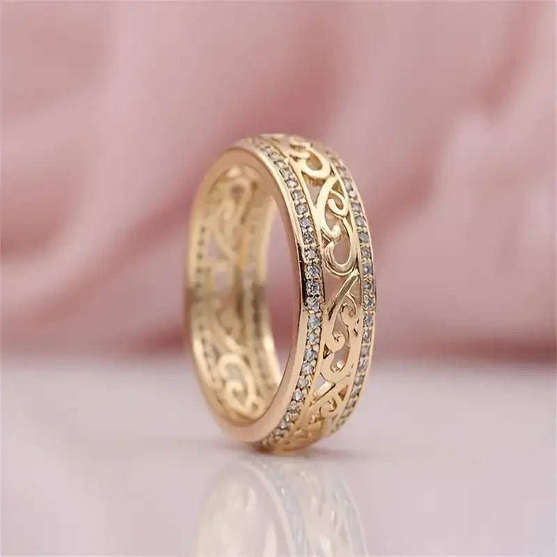 Delphine Hollow Gold Ring | Gold