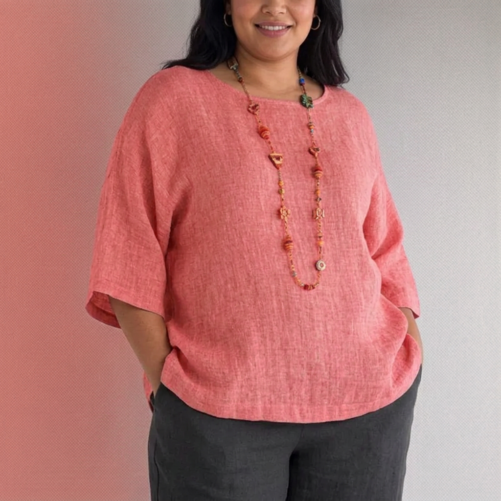 Tova | T-shirt with round neck and 3/4 sleeves