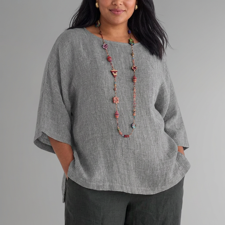 Tova | T-shirt with round neck and 3/4 sleeves