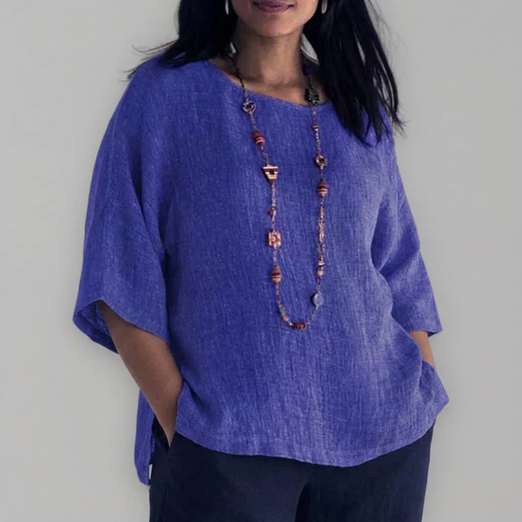 Tova | T-shirt with round neck and 3/4 sleeves