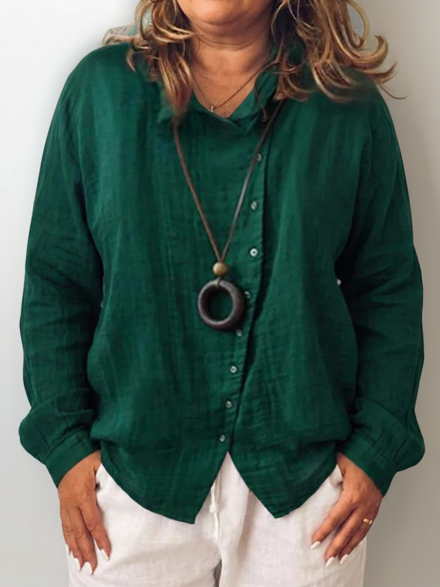 Olivia┃Long sleeve shirt with buttons