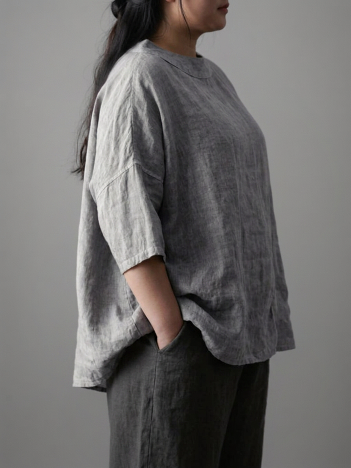 Viktoria┃Oversized vintage tunic with boat neck