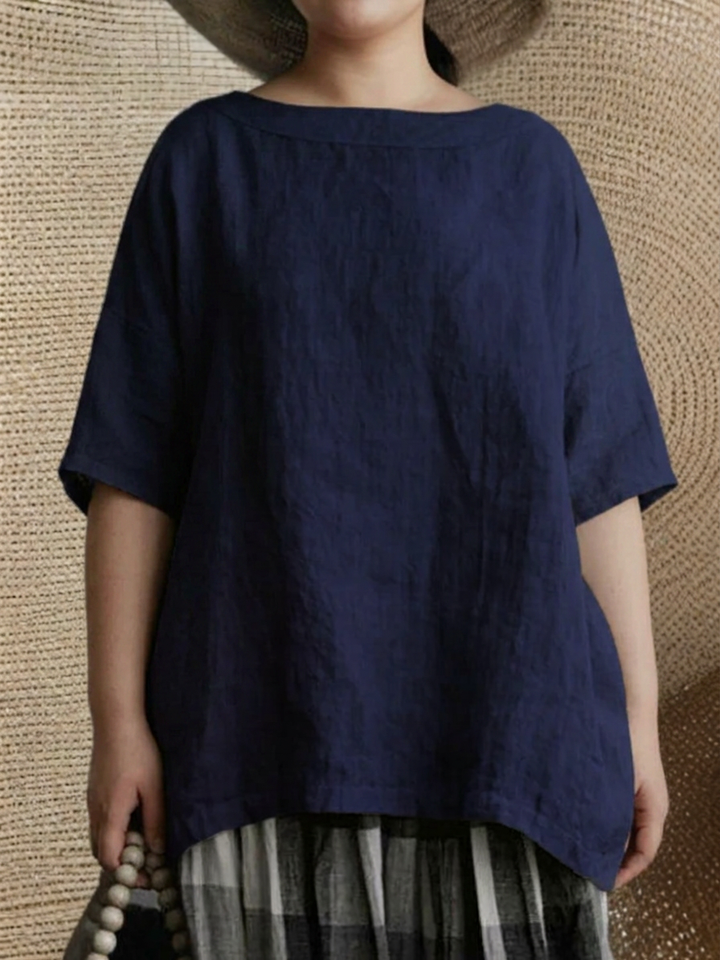 Viktoria┃Oversized vintage tunic with boat neck