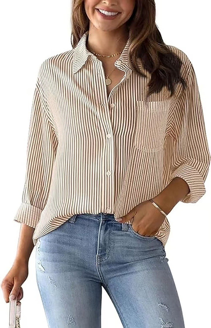 Vintage Striped Blouse