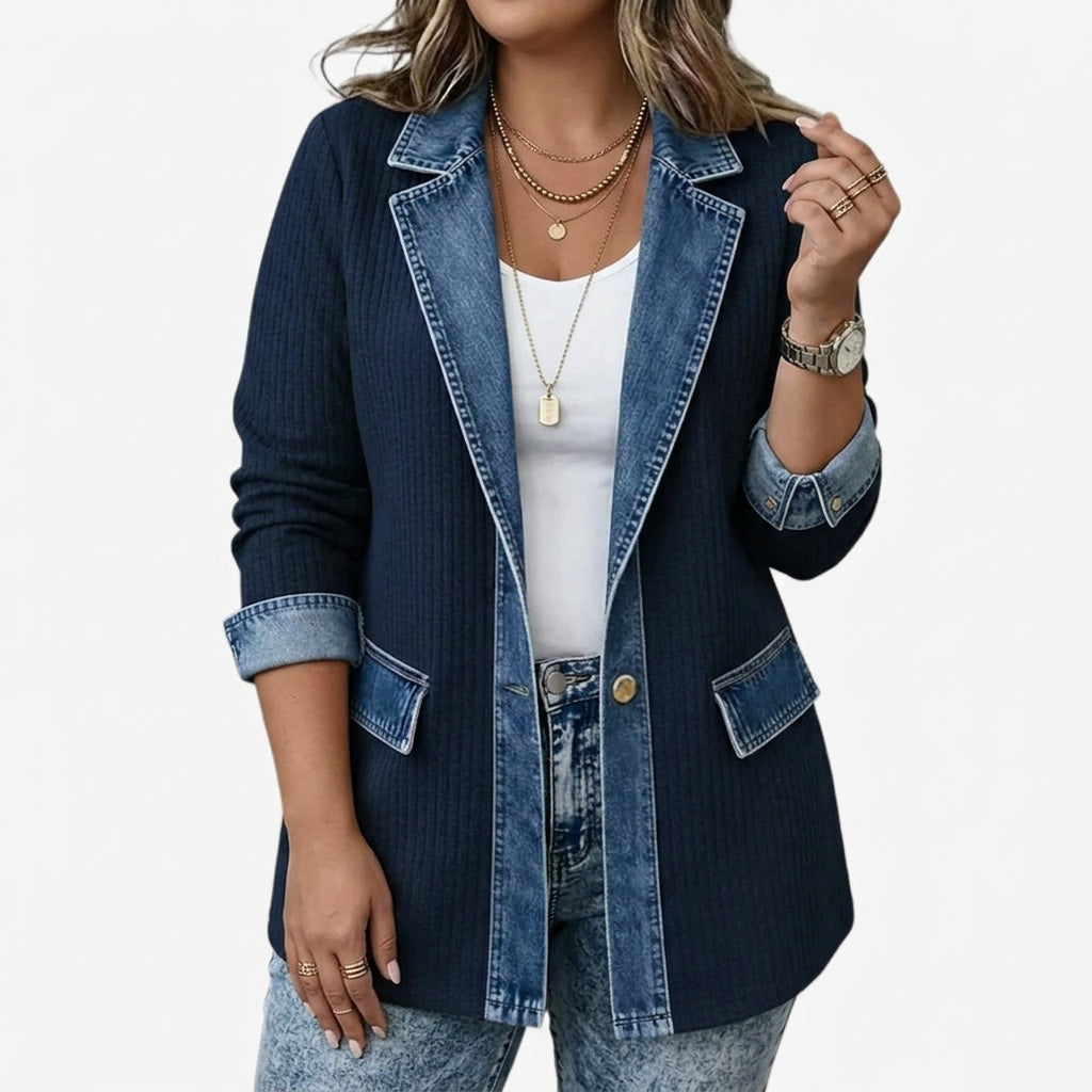 Yuki | Indigo Knit Jacket