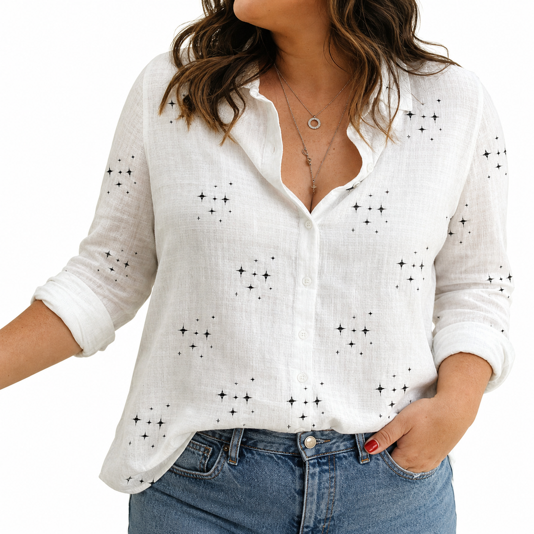 QUINN | Classic Printed Blouse