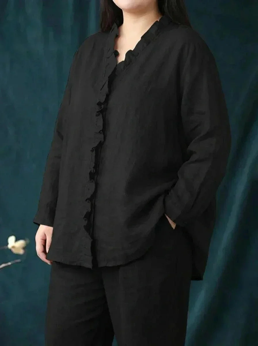 Shiloh | Elegant Linen Summer Blouse