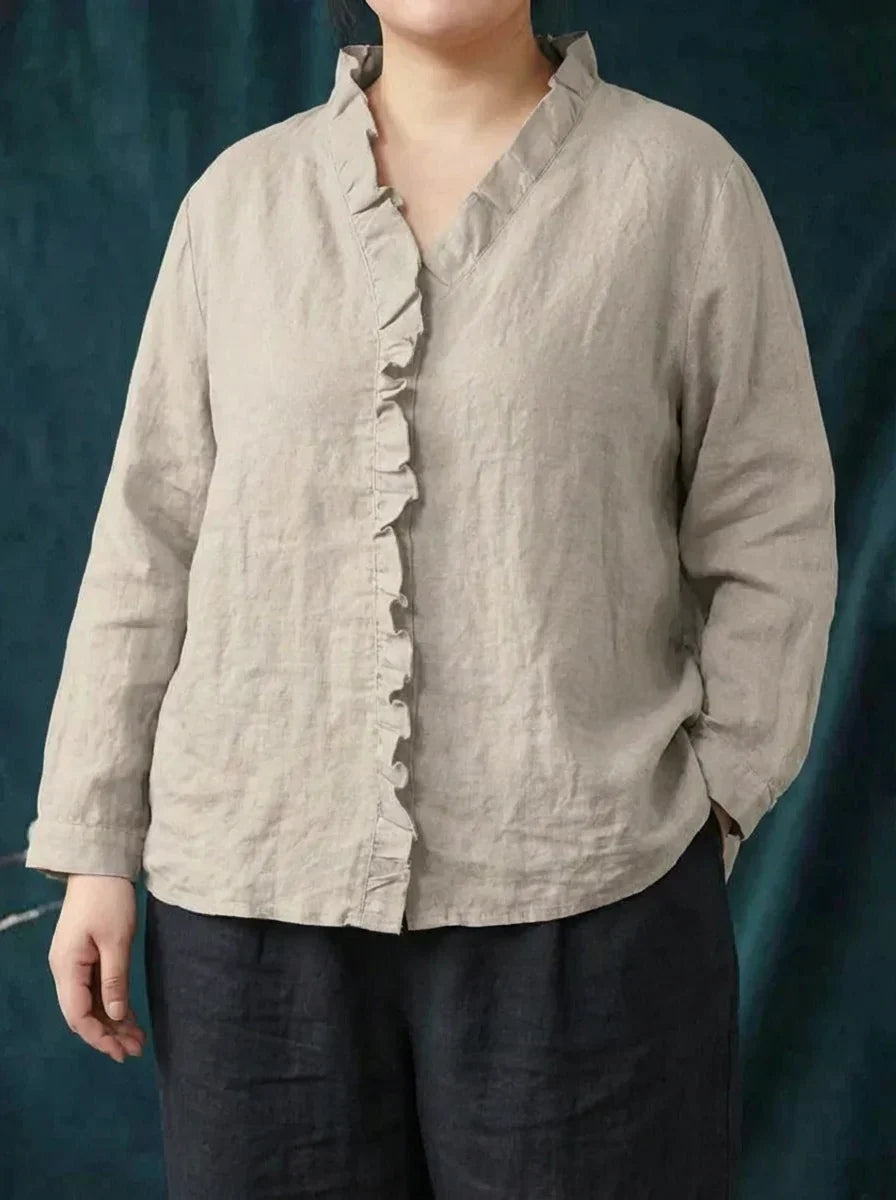 Shiloh | Elegant Linen Summer Blouse