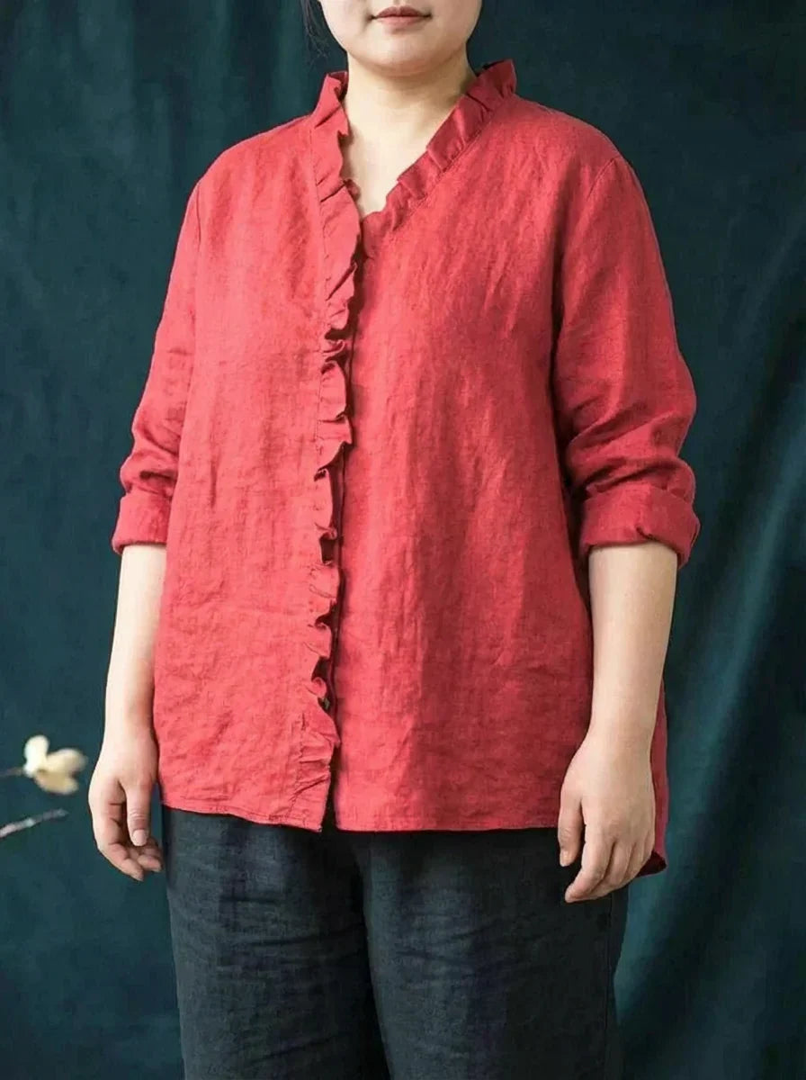 Shiloh | Elegant Linen Summer Blouse
