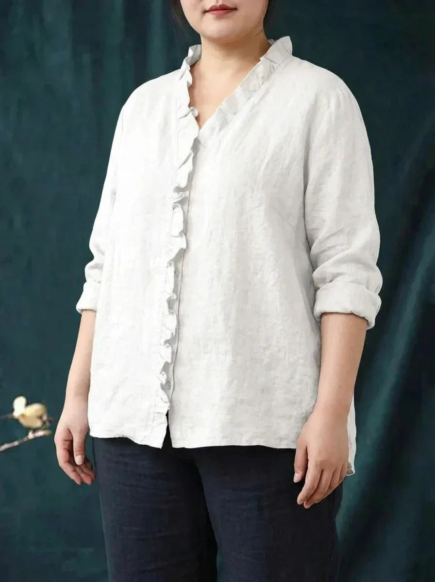 Shiloh | Elegant Linen Summer Blouse