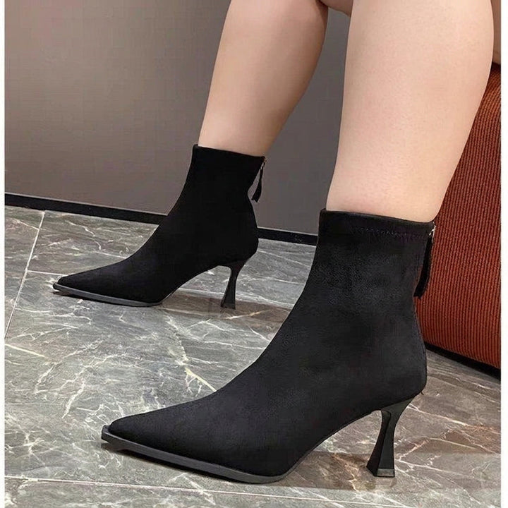 Mable - Elegant Pointed Ankle Boots with Slim Heel