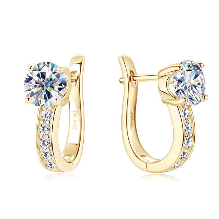 Salma Huggie Earrings | White Gold