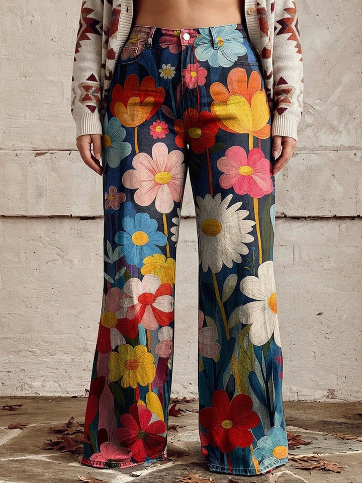 Orla - Floral Wide Pants