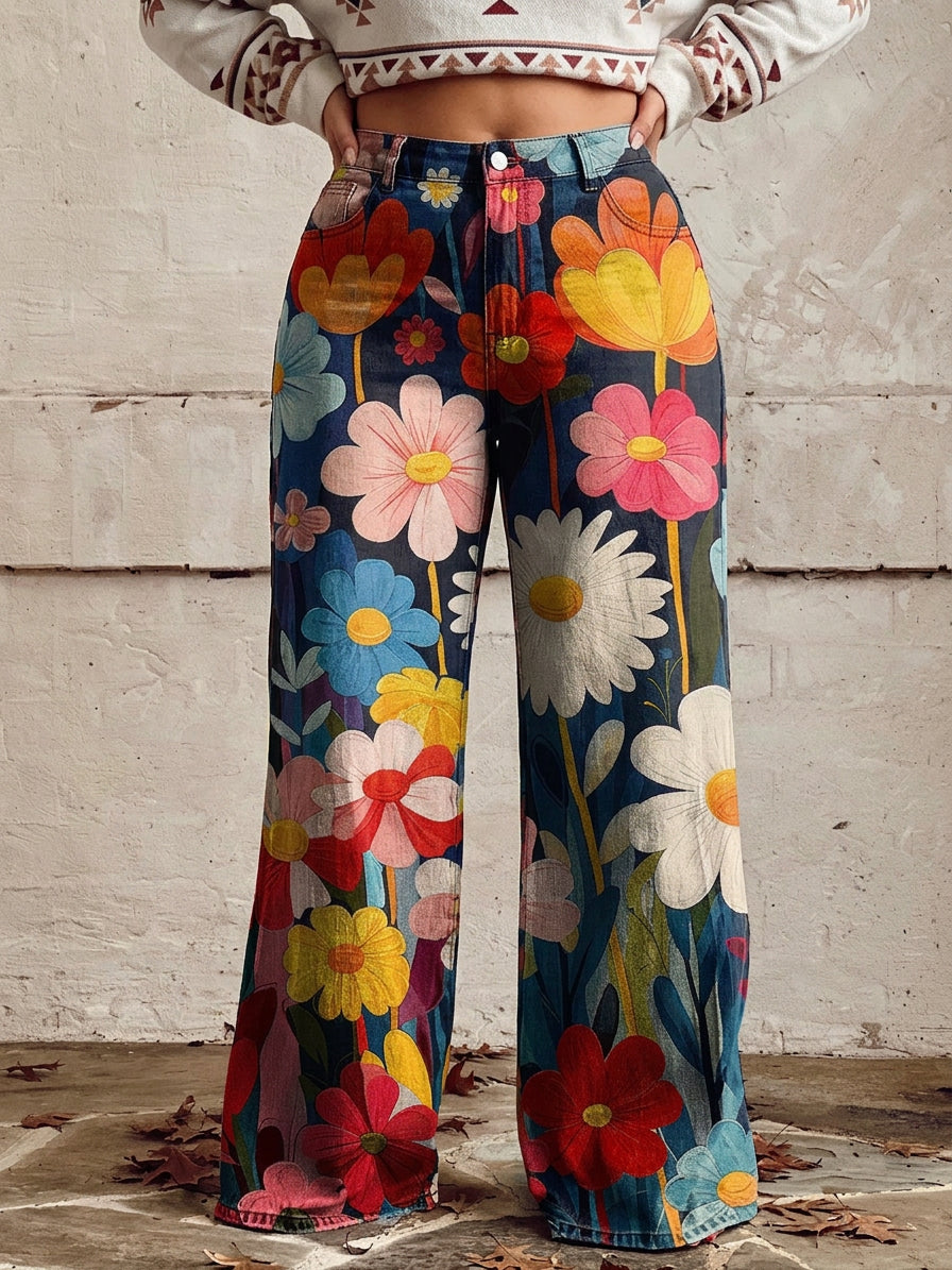 Orla - Floral Wide Pants