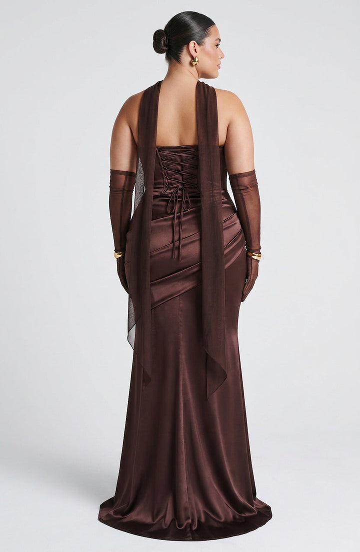 Frankie Maxi Dress - Plum Brown