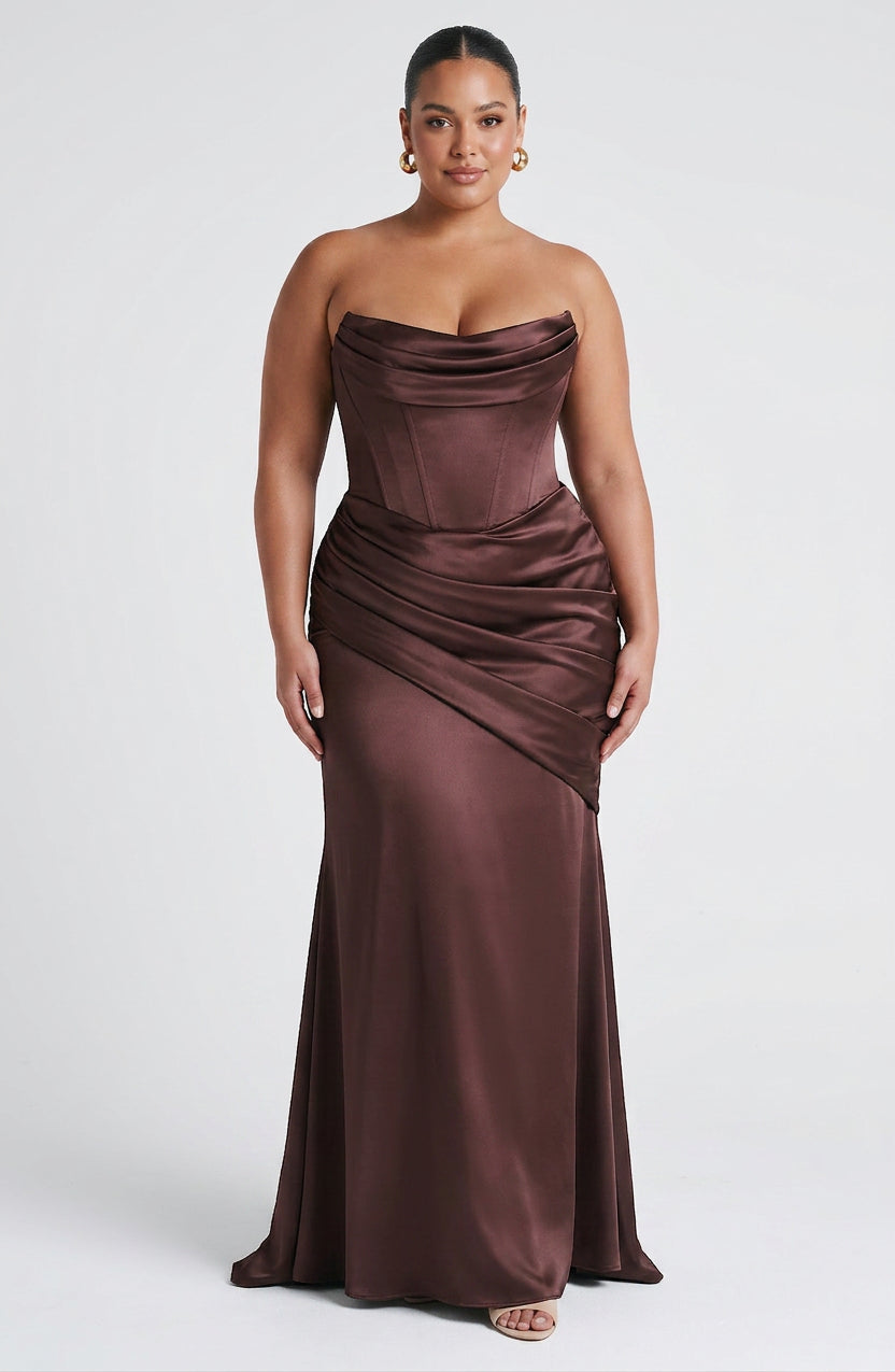 Frankie Maxi Dress - Plum Brown