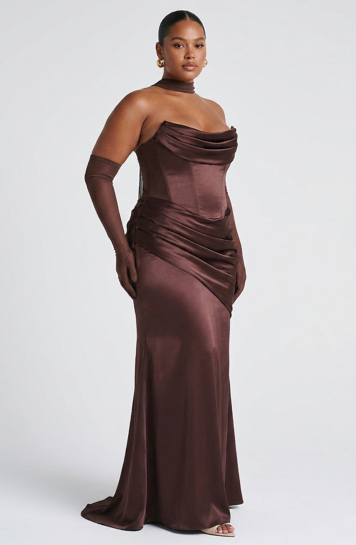 Frankie Maxi Dress - Plum Brown