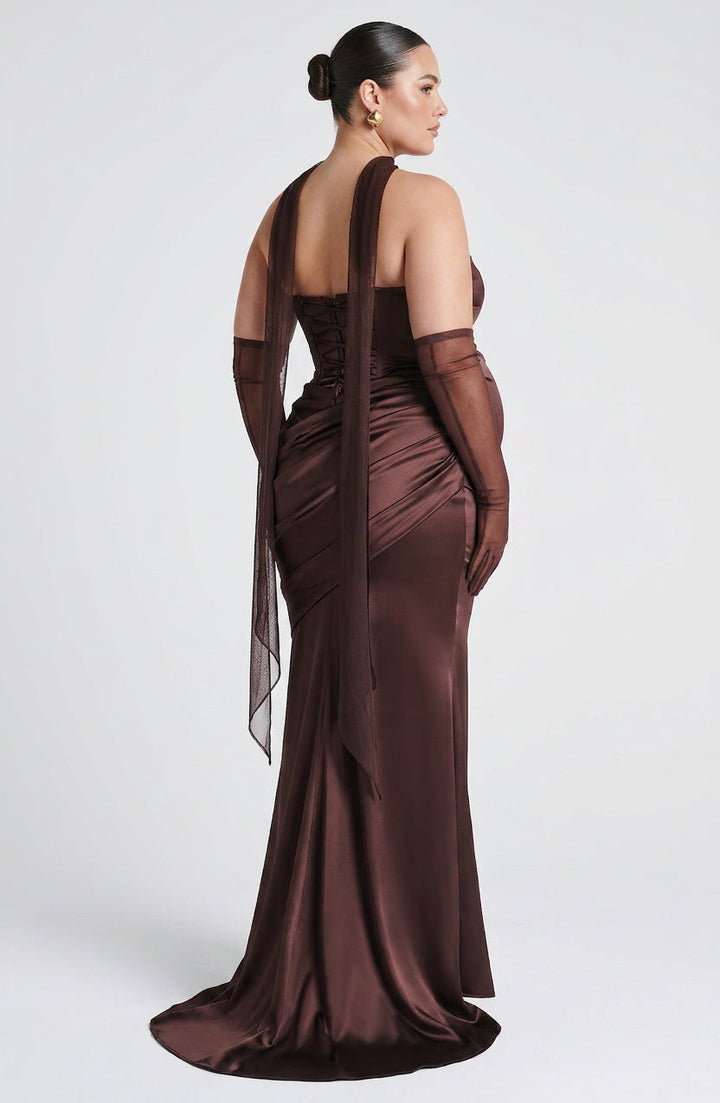 Frankie Maxi Dress - Plum Brown