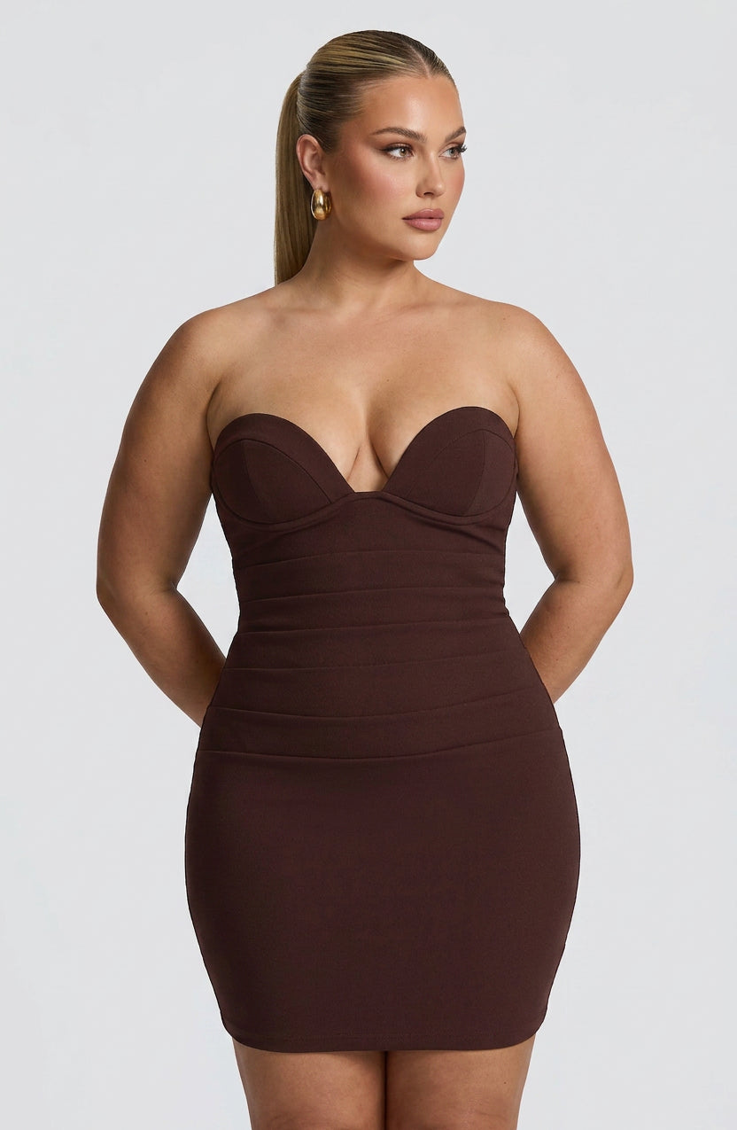 Loredana Maxi Dress - Plum Brown
