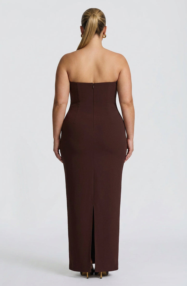 Loredana Maxi Dress - Plum Brown