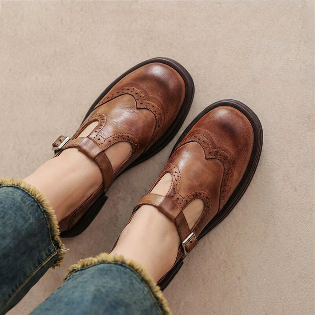 Odette | Leather Mary Janes