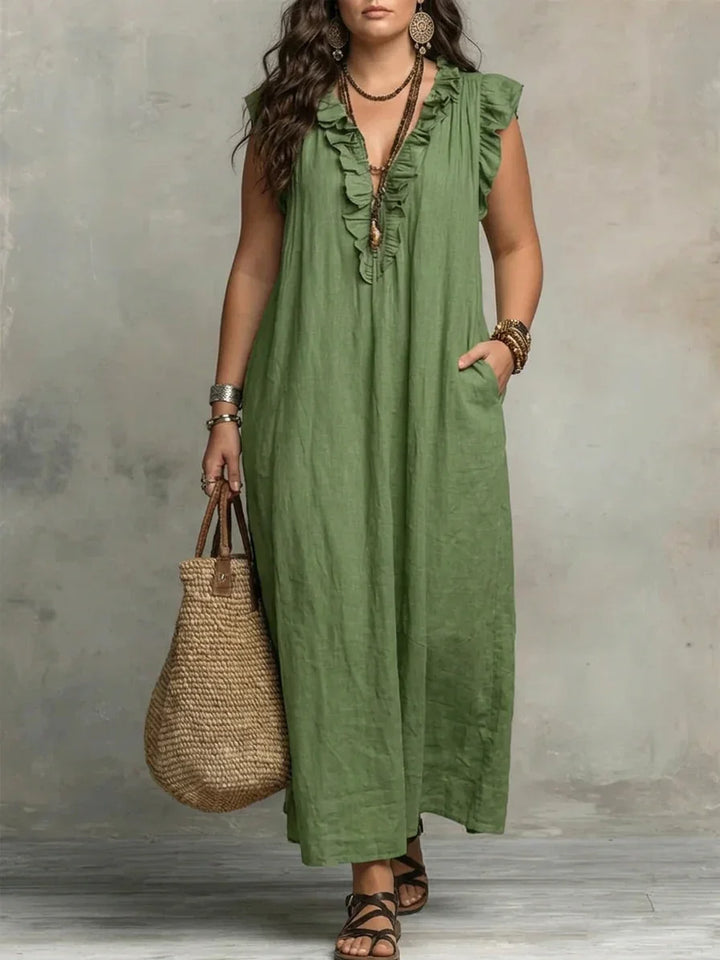 Esmé | Boho Ruffle Maxi Dress