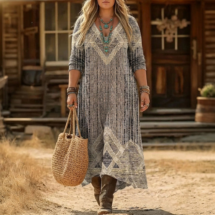 Evadne | Vintage-Inspired Long Sleeve Casual Dress